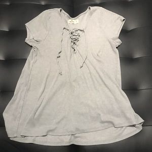 Stringy criss-cross ribbed Hollister tee